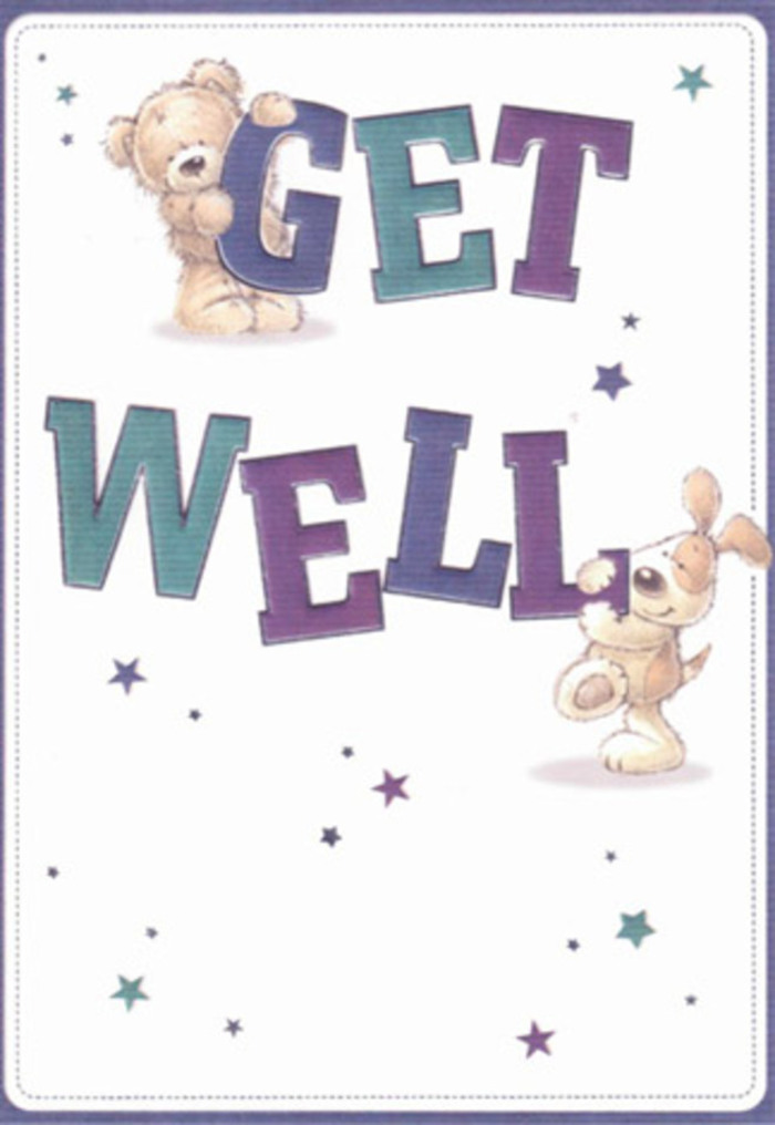 Beneath the gentle light of Chalk Farm, this get well card brims with a sense of encouragement and sweet reassurance. The illustration, featuring a smiling bear and an eager puppy, feels like a miniature celebration attended by two loyal friends under a flurry of playful stars. The deep purples and aquas of the typography ground the design, lending a bold charm as welcoming as the shopfronts lining Chalk Farm Road. A tactile richness is present: one can almost sense the soft tuft of the bear's fur and the velvet of the puppy's ears, bringing tactile comfort to those in recovery. Picture pairing this heartfelt card with a bespoke bouquet from Chalk Farm Flowers-the charm of the arrangement echoing the warmth and care captured in the artwork. The airy, uplifting mood and the sincere expressions of the animal duo combine to create a visual embrace, perfect for sending a whisper of encouragement across the neighbourhood's close-knit streets. The story told here is one of care and connection, radiating positivity that lightens the heart.